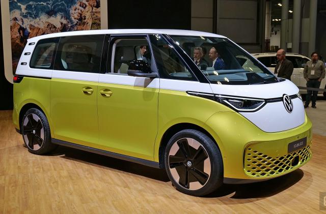 Ahead of its official arrival in 2024, Volkswagen showed off the new ID.Buzz at the 2022 New York International Auto Show. 