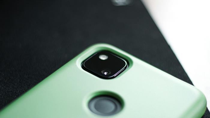 A lime green phone.