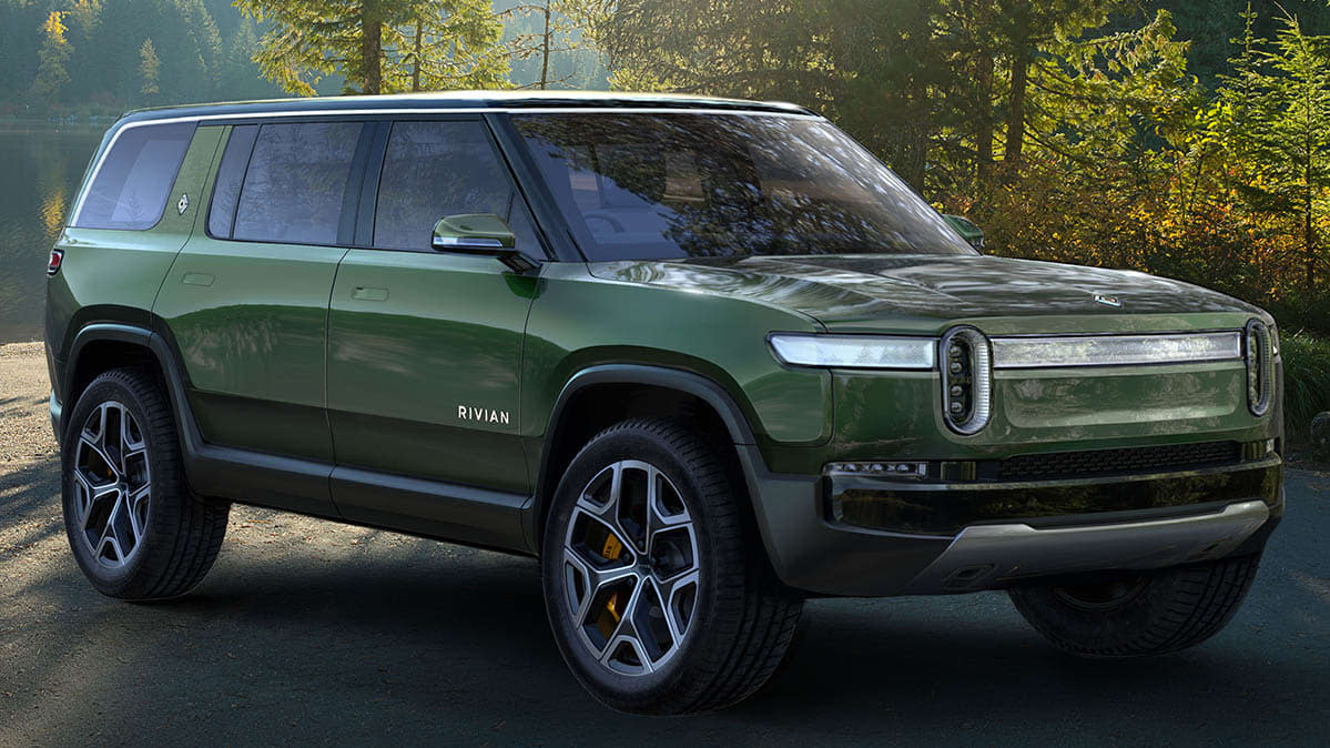 AllElectric Rivian Pickup and SUV Take Charge