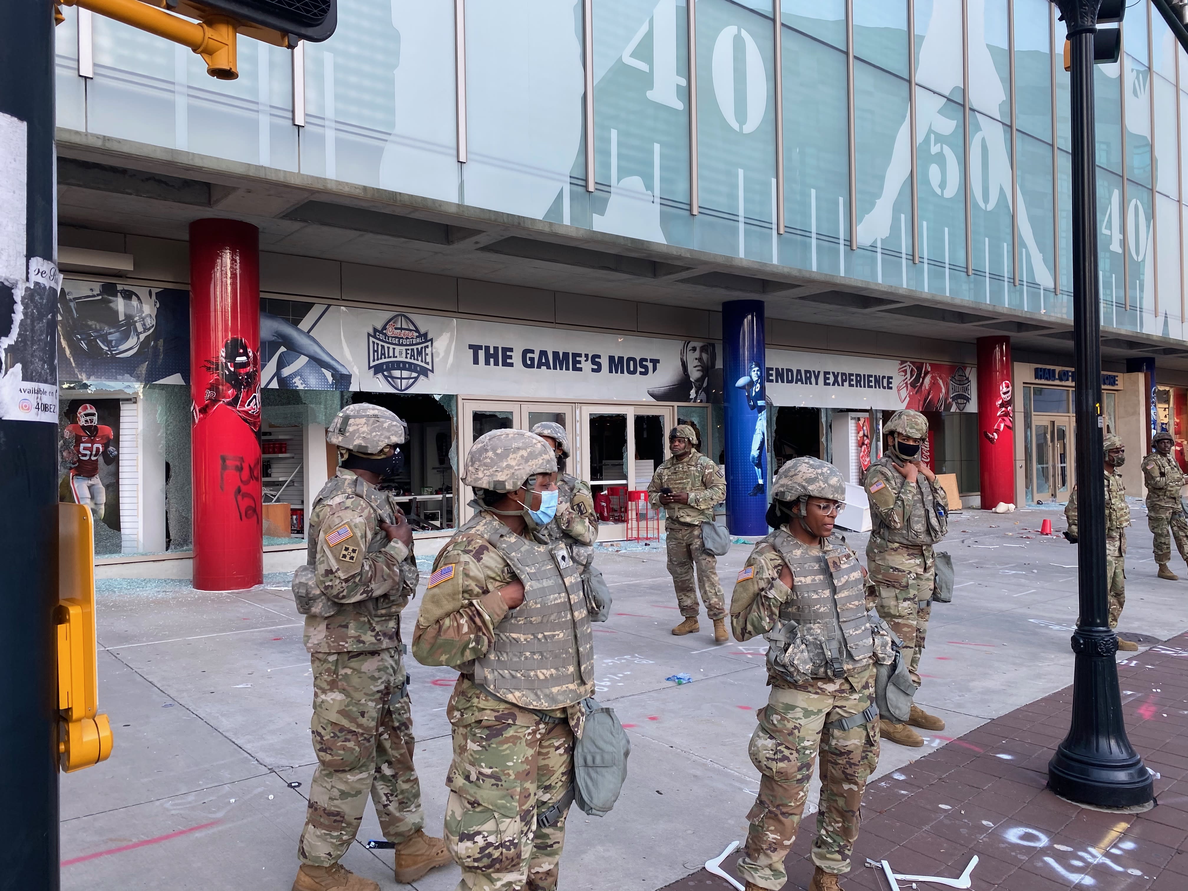 Following a night of riots, Atlanta cleaned up