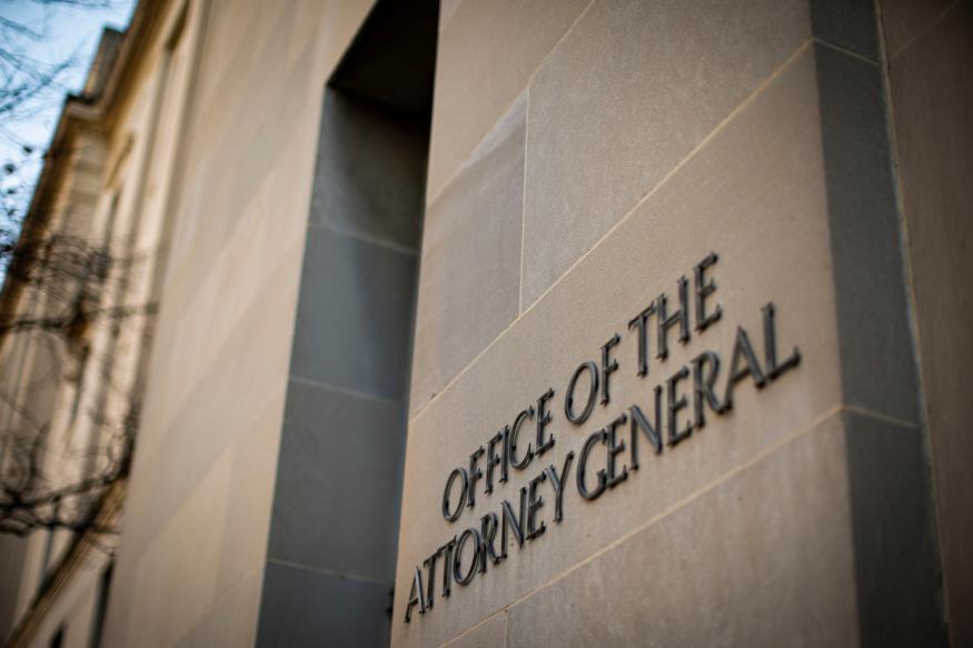 The U.S. Department of Justice Building is pictured, in Washington, U.S., December 15, 2020. REUTERS/Al Drago