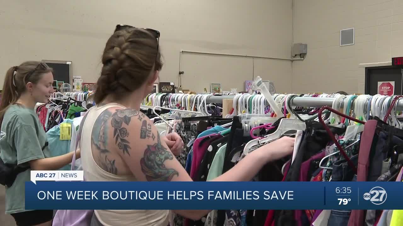 One week boutique helps families save