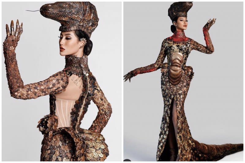 Ayu Maulida dalam balutan kostum komodo di Miss Universe