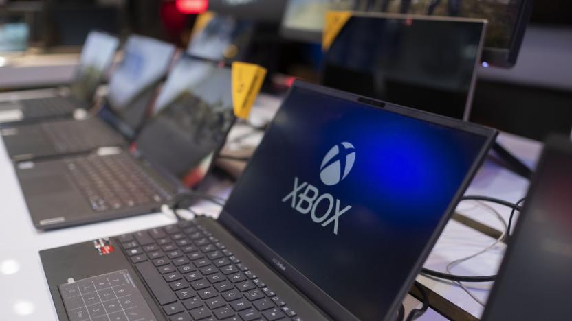 An XBOX logo is seen on a screen of an ASUS ZenBook in an IT-City multi brand shop at the Paytakht computer centre in northern Tehran on December 2, 2021. Despite US sanctions against Iran, Iranians have access to the latest technology in the world of telecommunications and digital, but in most cases at a higher price than the global value of technology goods, but the Iranians prefer to keep themselves update themselves in the field of the computers and telecommunication technology. Even though they have to have to get loan to buy a new smartphone like the iPhone 13. MORTEZA NIKOUBAZL/NurPhoto (Photo by Morteza Nikoubazl/NurPhoto via Getty Images)