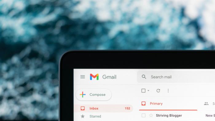 Gmail being displayed on laptop screen.
