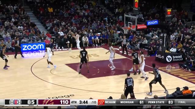 Cedi Osman with a dunk vs the LA Clippers