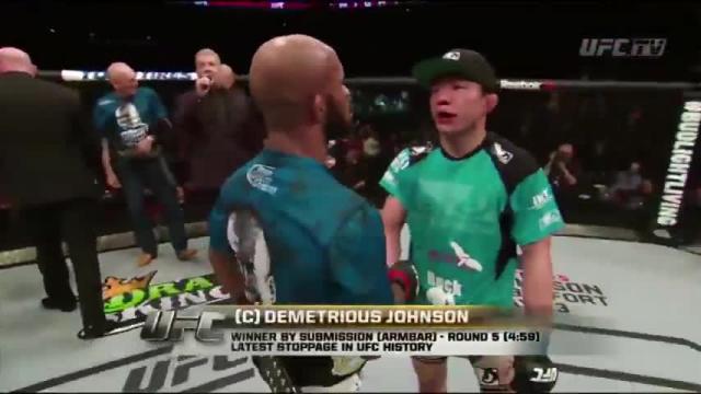 UFC 186: Demetrious Johnson Octagon Interview
