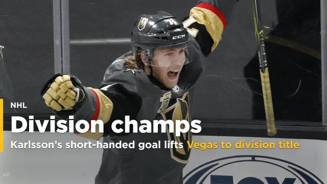 Karlsson's short-handed goal lifts Vegas to division title