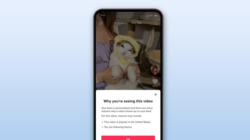 TikTok will explain recommendations on its For You page,