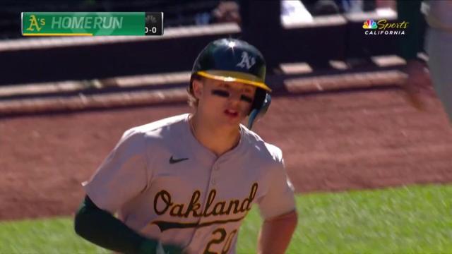 Gelof blasts two-run homer to give A's late lead over Yankees