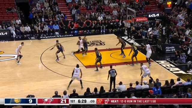 Bam Adebayo with a dunk vs the Indiana Pacers