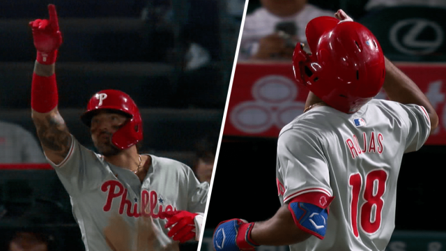 Castellanos ties it, Johan Rojas gives the Phillies the lead with a pair of homers in the 9th!