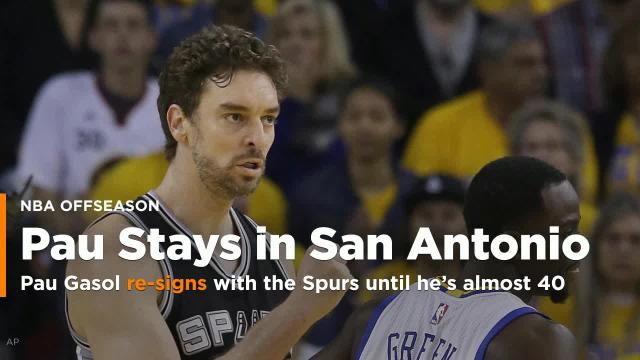 Report: Pau Gasol will re-sign to play with the Spurs until he's almost 40