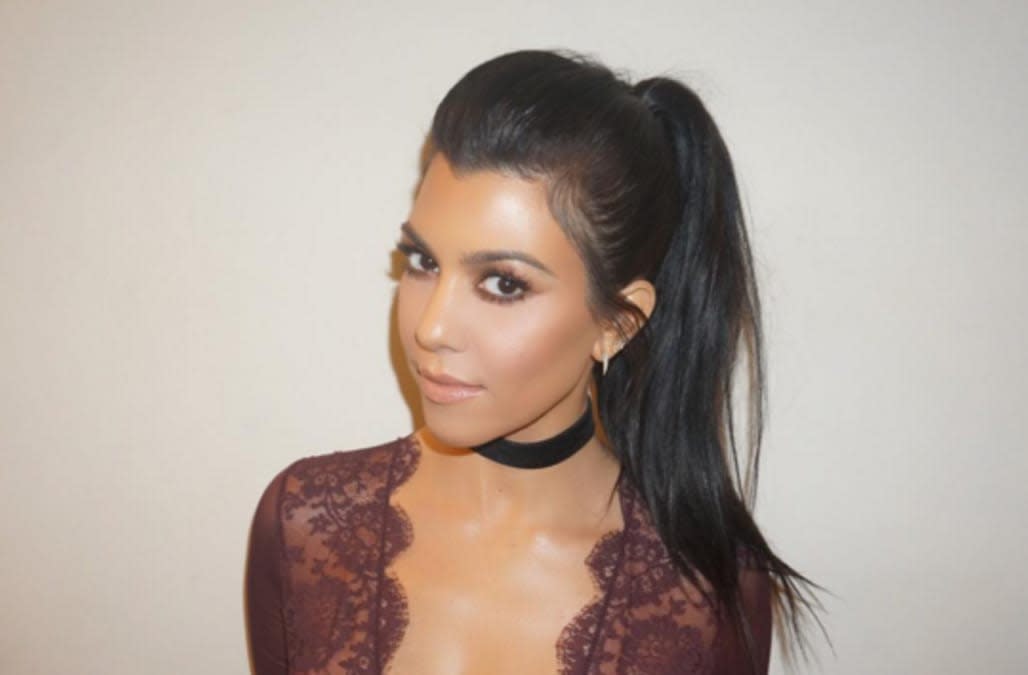 Sexier Than Ever Kourtney Kardashian Goes Braless In Sheer Top On