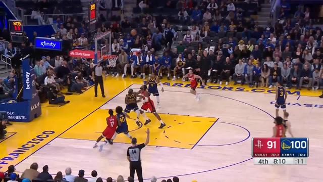 Daishen Nix with a 3-pointer vs the Golden State Warriors