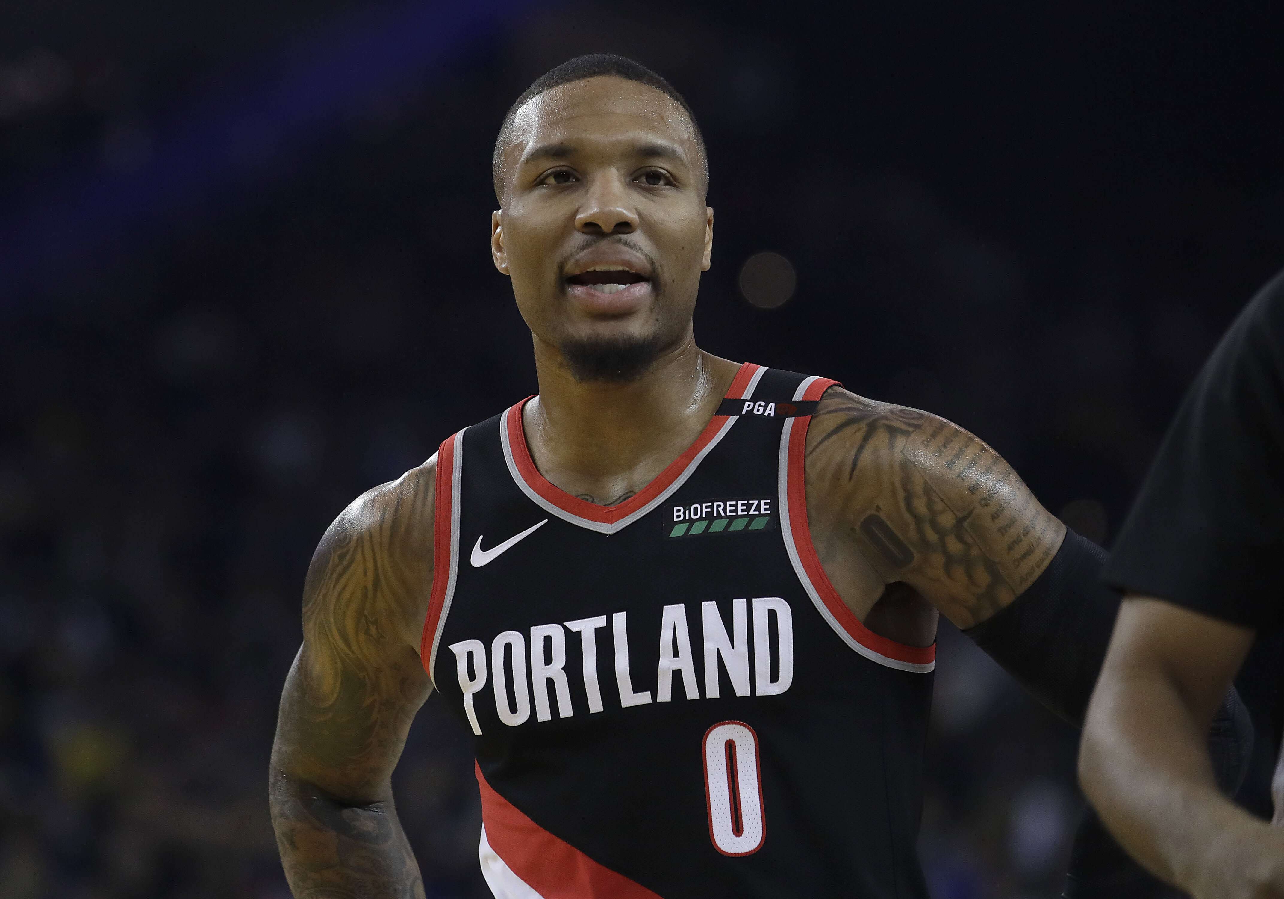 damian lillard oakland a's jersey