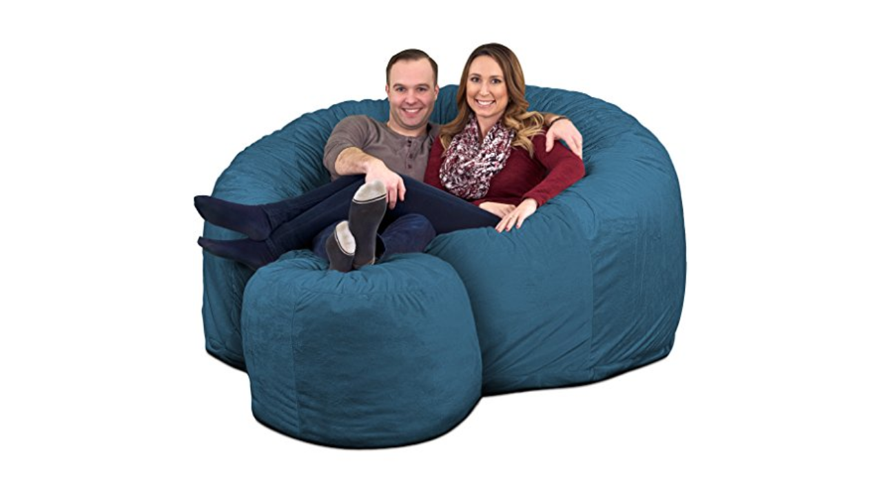 Midnight Chamois Bean Bag Chair, Slipcover + Insert - Yahoo Shopping