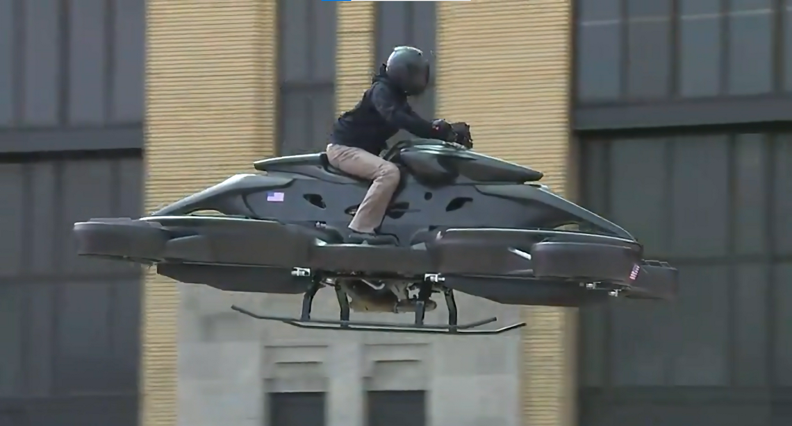 Watch sci-fi become reality as hoverbike takes off in Michigan. ‘Out of Star War..