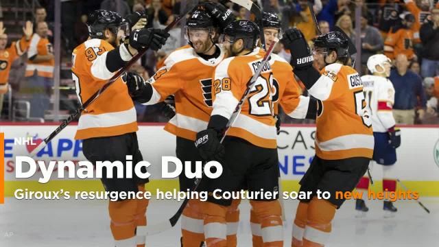 Claude Giroux’s resurgence helping Sean Couturier soar to new heights