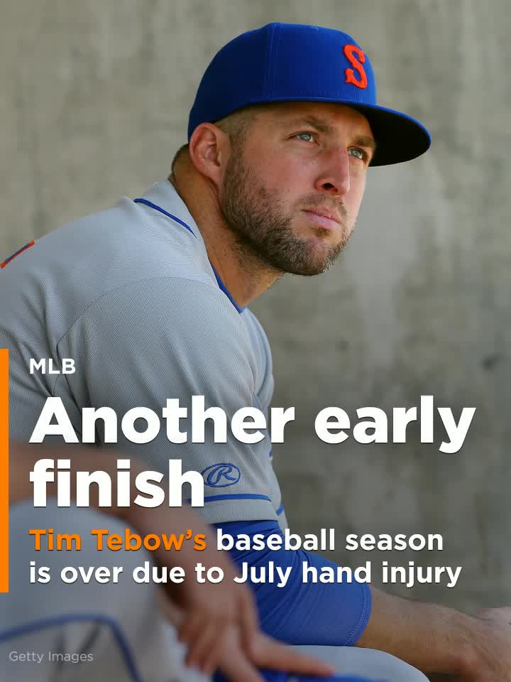 Hand injury ends Tim Tebow's baseball season (report) 