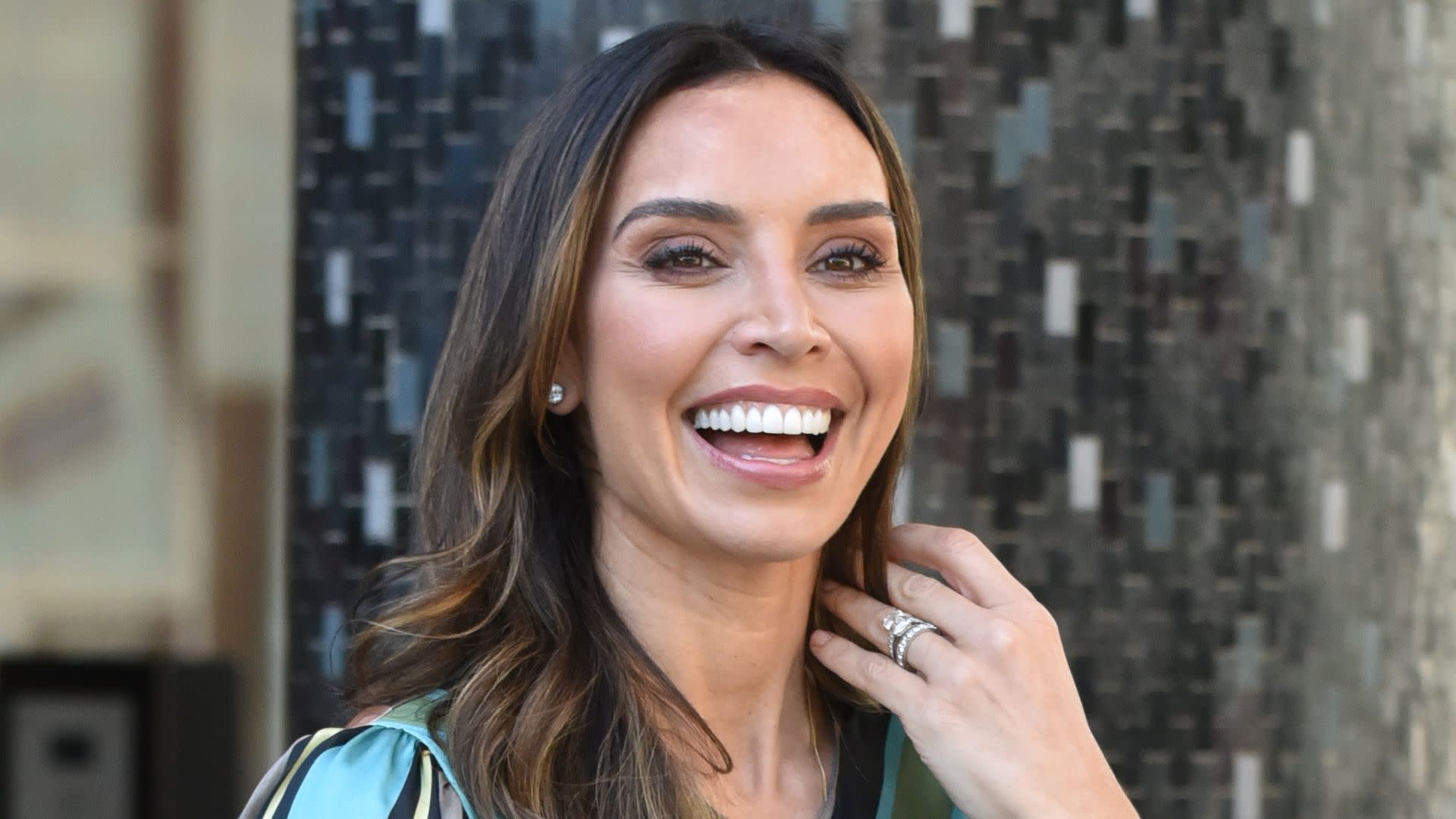 Christine Lampard's mini-me daughter Patricia's waist-length curls take centre stage in rare photo alongside brother