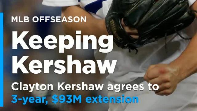 Clayton Kershaw gets three-year, $93 million extension to stay with Dodgers
