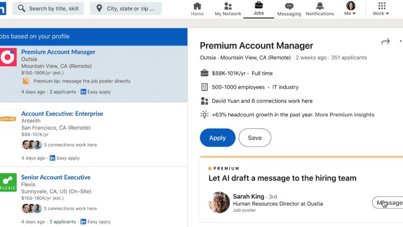 LinkedIn's new Gen AI feature will write messages to hiring managers.