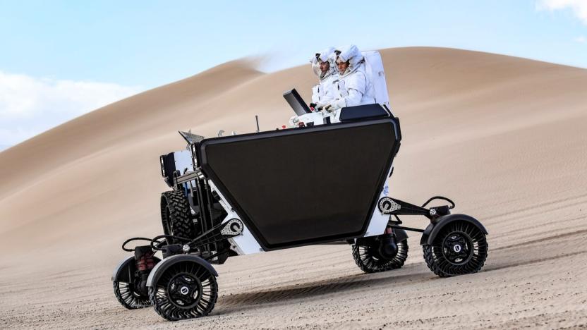 The Astrolab Flex is a modular rover that can carry two astronauts across the surface of the Moon. 