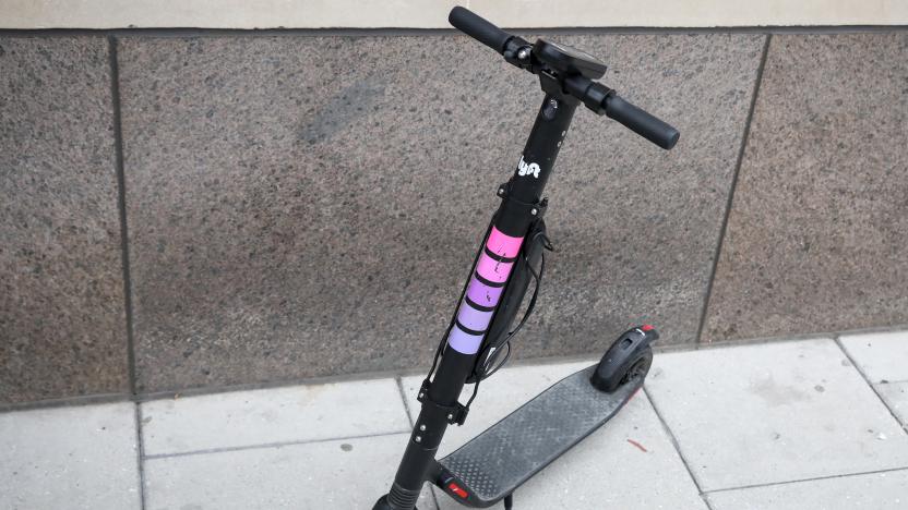 A Lyft Scooter is parked in Washington, U.S., March 29, 2019. REUTERS/Brendan McDermid