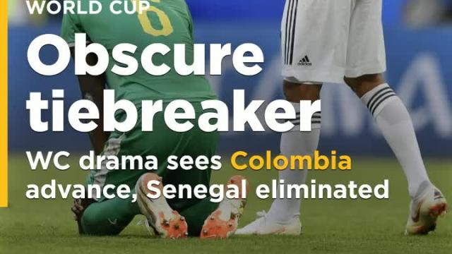 Colombia advances, Senegal eliminated on obscure tiebreaker