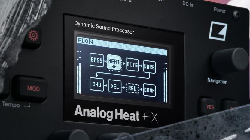 A shot of the display of the Analog Heat +FX.