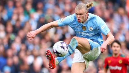 Getty Images - MANCHESTER, ENGLAND - MAY 04: Erling Haaland of Manchester City in action during the Premier League match between Manchester City and Wolverhampton Wanderers at Etihad Stadium on May 04, 2024 in Manchester, England. (Photo by Chris Brunskill/Fantasista/Getty Images)