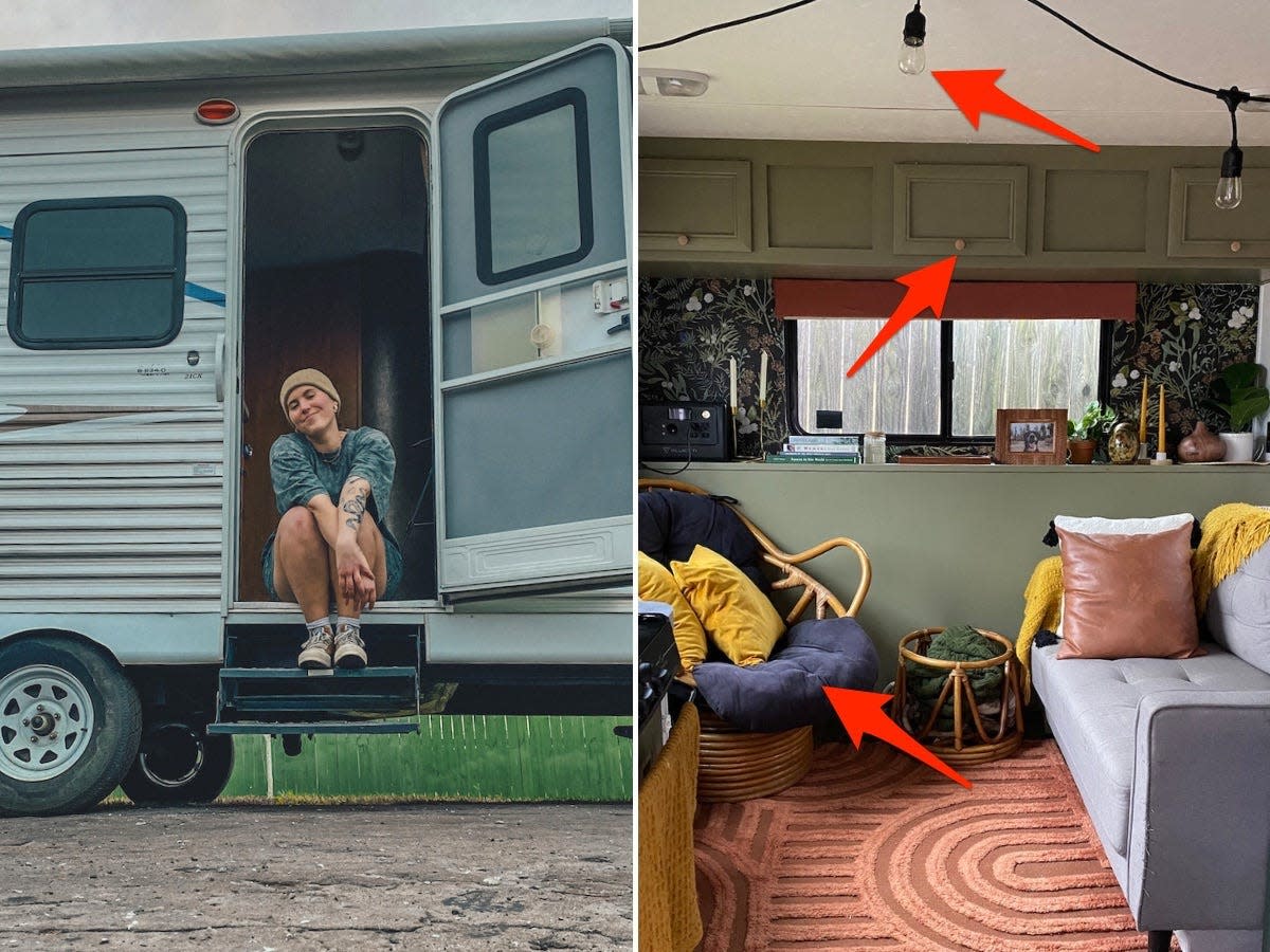 A TikToker renovated a 200-square-foot camper into a stylish tiny home for less ..