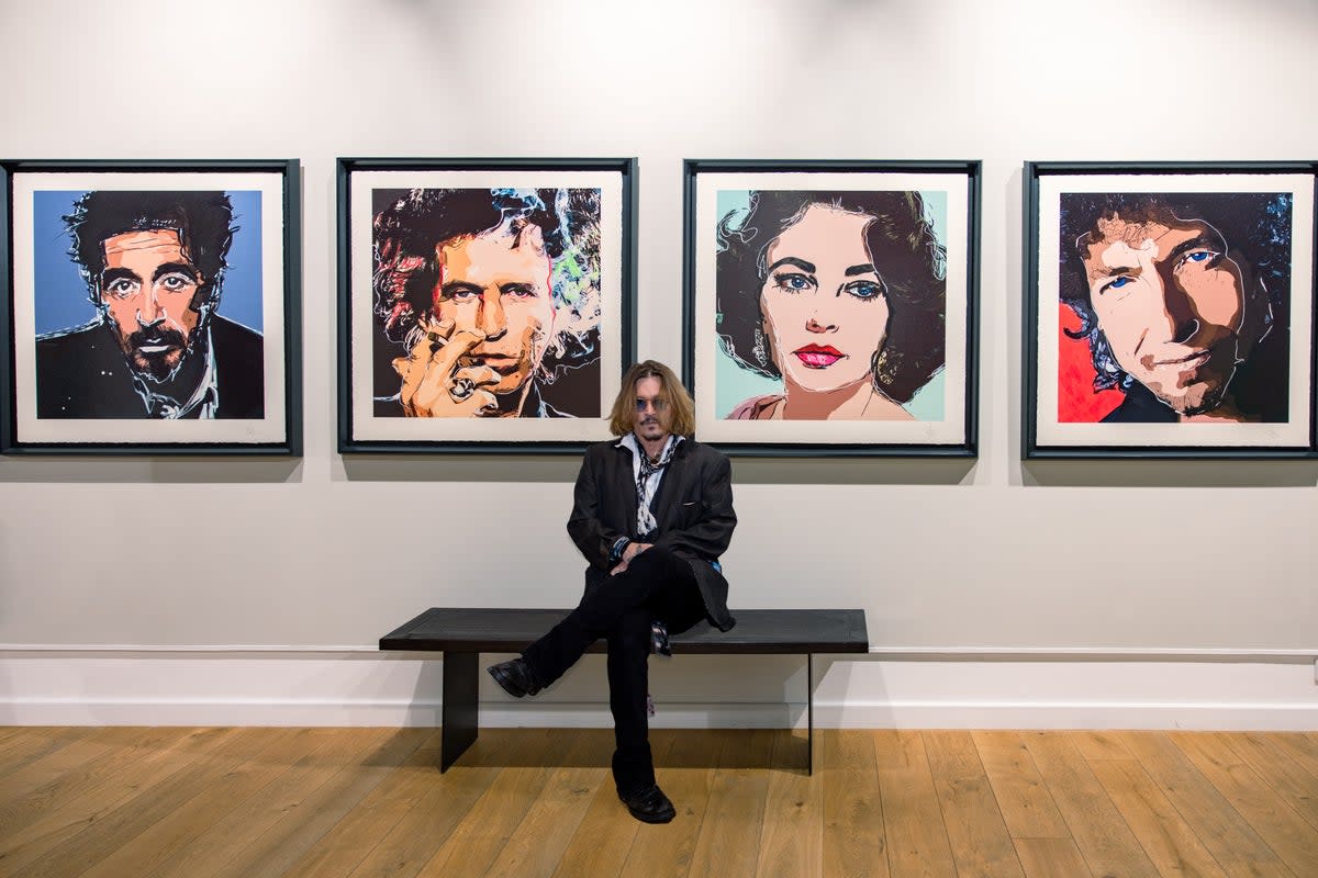 Johnny Depp's artwork dedicated to 'Friends and Heroes' sells out within  hours