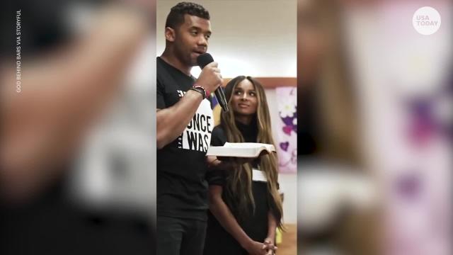 Russell Wilson, Ciara visit maximum security prison to pray, sing with inmates