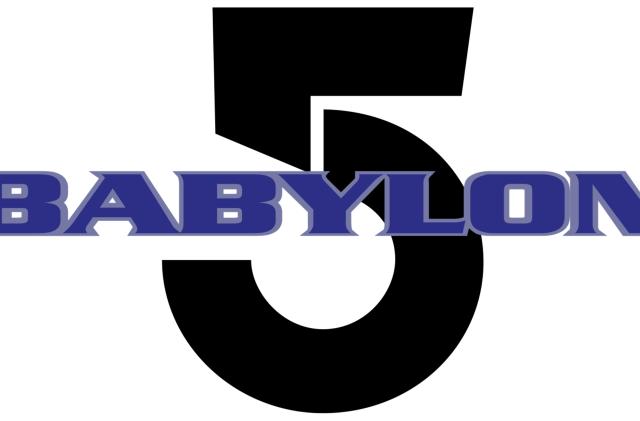'Babylon 5' logo on white. 