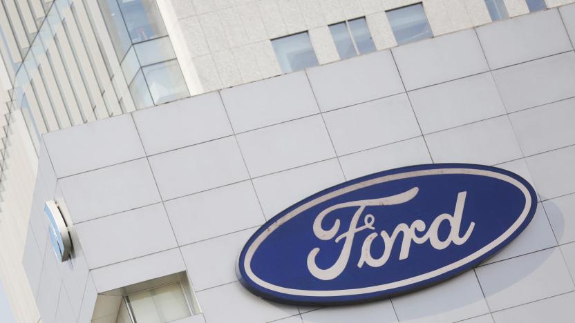 A Ford logo is pictured at a store of the automaker, in Mexico City, Mexico, April 5, 2016.  Ford Motor Co reported a 113 percent surge in quarterly net income and records for global and North American operating margins, thanks to robust pricing of its F-150 pickup trucks in North America and improved profit in Europe. REUTERS/Edgard Garrido/File Photo