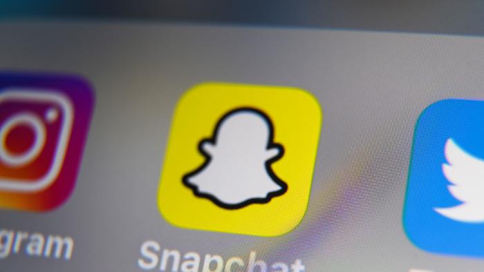A picture taken on October 1, 2019 in Lille shows the logo of mobile app Snapchat displayed on a tablet. (Photo by DENIS CHARLET / AFP) (Photo by DENIS CHARLET/AFP via Getty Images)
