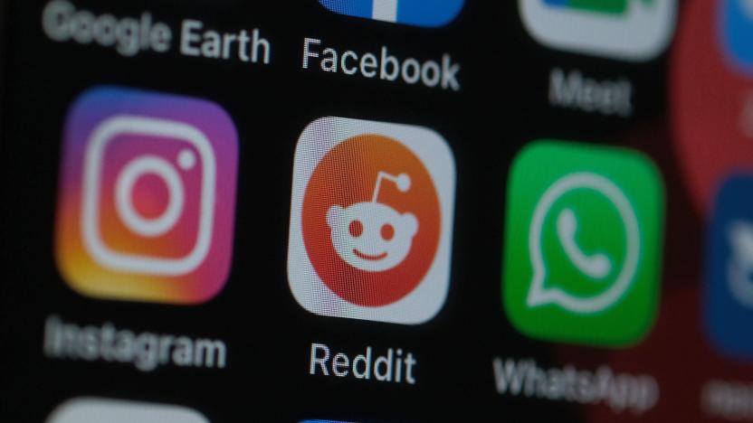 KATWIJK, NETHERLANDS - JANUARY 29: In this photo illustration, the logo of Reddit, a social news aggregation is pictured along with other apps, including Instagram and WhatsApp on a smartphone on January 29, 2021 in Katwijk, Netherlands.  (Photo by Yuriko Nakao/Getty Images)