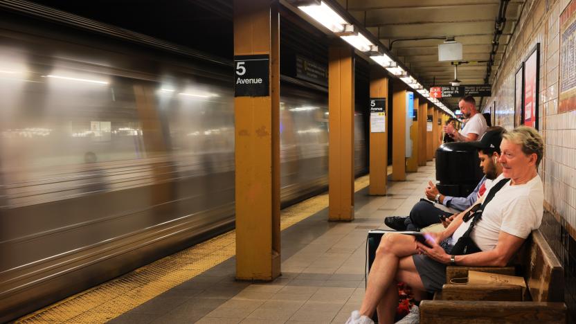 NEW YORK, NEW YORK - JULY 19: People wait for the train at the Lexington Avenue/59th Street subway station on July 19, 2023 in New York City. The MTA board announced that subway and bus fares will increase from $2.75 to $2.90 on August 20, the first fare hike since 2019 and the first increase in the base subway and bus fare since 2015. NYC Transit, LIRR, and Metro-North Railroad fares will also go up 4% and tolls on MTA bridges and tunnels will rise an average of 5.5% and as much as 10% for those who don't have E-Z Pass as well on August 6th.  (Photo by Michael M. Santiago/Getty Images)