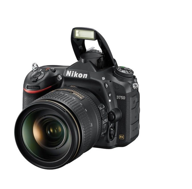 Nikon D750 HD SLR digital camera, optional 24-120mm ED VR lens