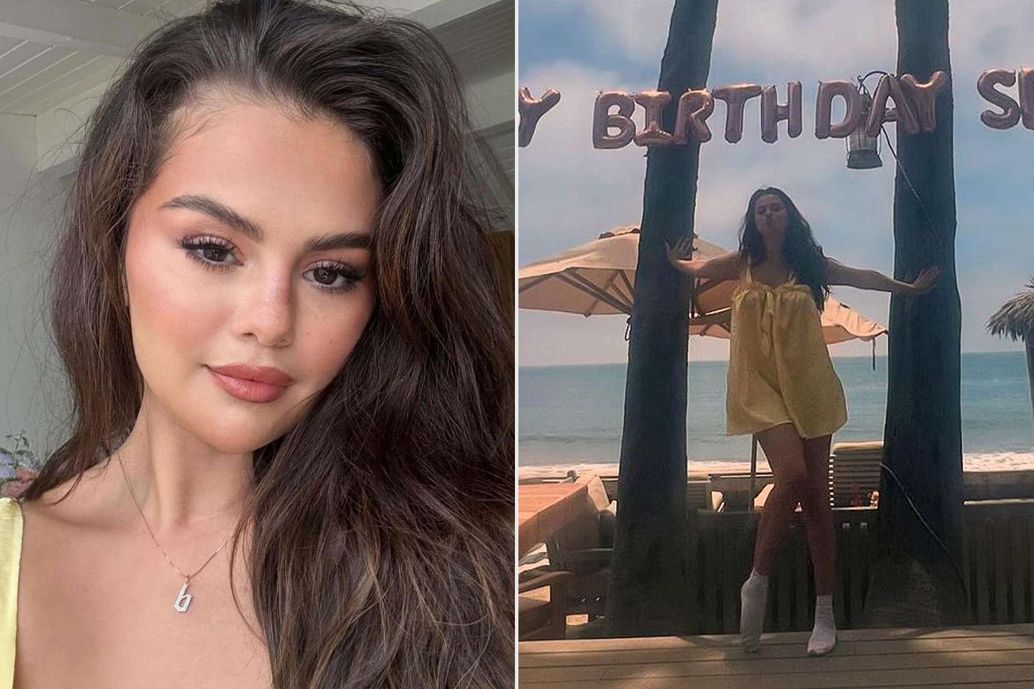 Selena Gomez Wears 'B' Necklace as a Nod to Boyfriend Benny Blanco in 32nd Birthday Post: 'Grateful'