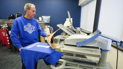 Associated Press - Employees of the company tasked each year with rapidly personalizing jerseys for each first-round NFL draft pick as they are announced don’t need to travel very far for this year’s