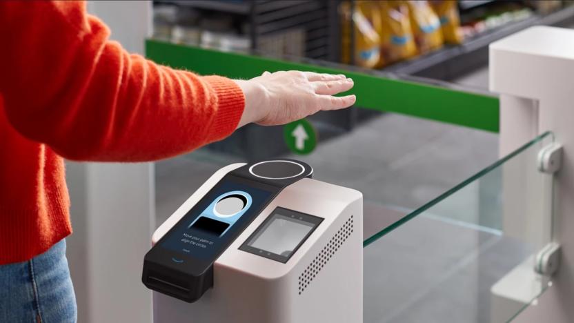 Amazon Go stores contactless palm-reading payments
