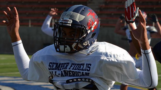 Shay Fields at Semper Fi All-American Bowl