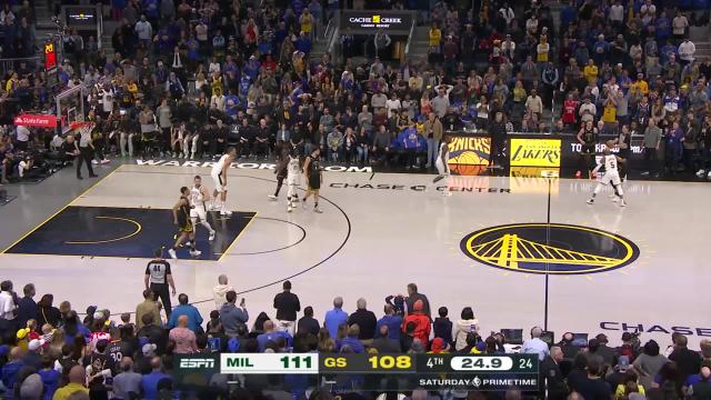 Top last baskets of the periods from Golden State Warriors vs. Milwaukee Bucks