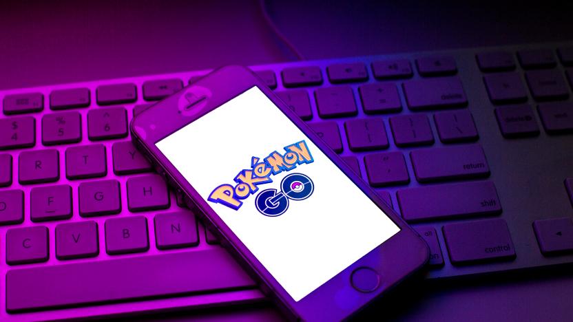 SPAIN - 2021/10/13: In this photo illustration a Pokemon GO logo seen displayed on a smartphone on top of a computer keyboard. (Photo Illustration by Thiago Prudêncio/SOPA Images/LightRocket via Getty Images)