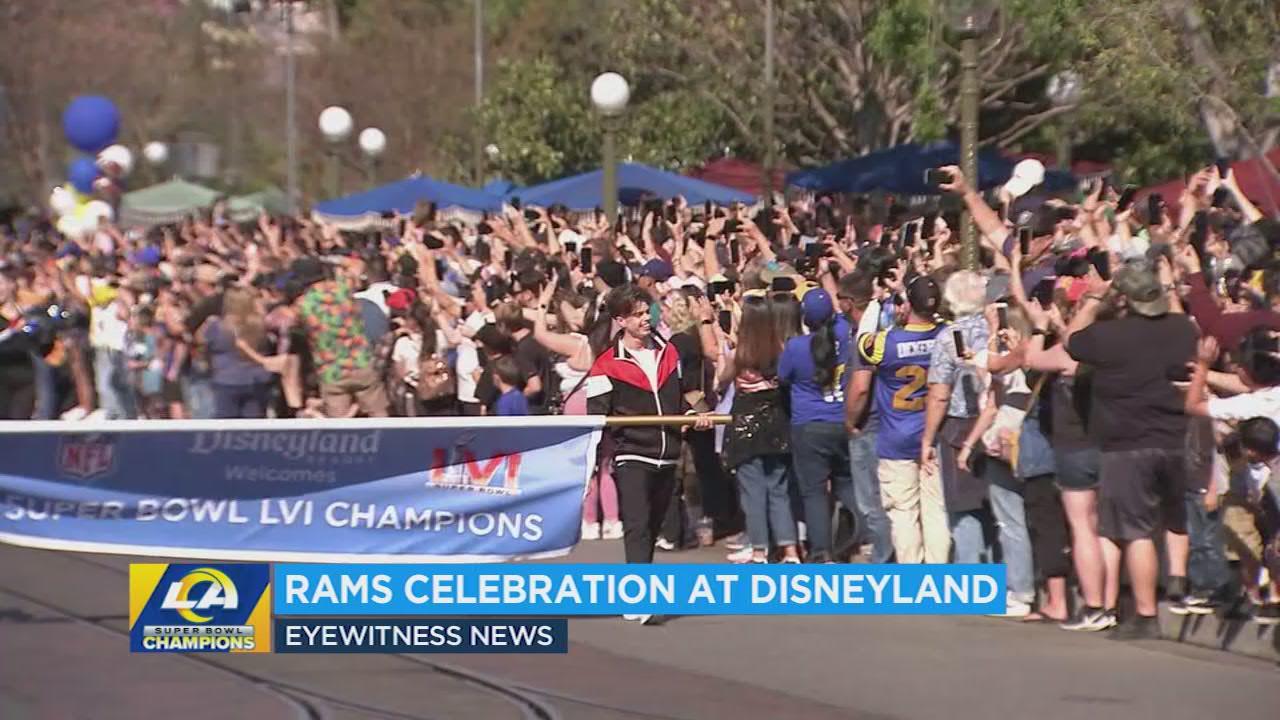 Disneyland celebrates Rams' Super Bowl win with parade