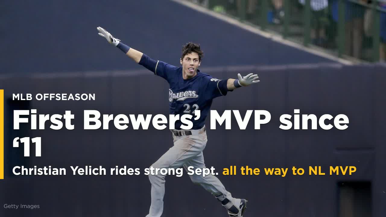 Christian Yelich Milwaukee Brewers Game Issued Jersey 2018 NL MVP