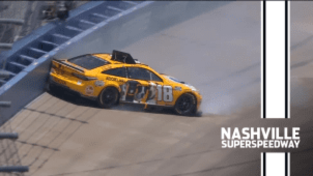 Kyle Busch makes wall contact in Nashville Cup qualifying